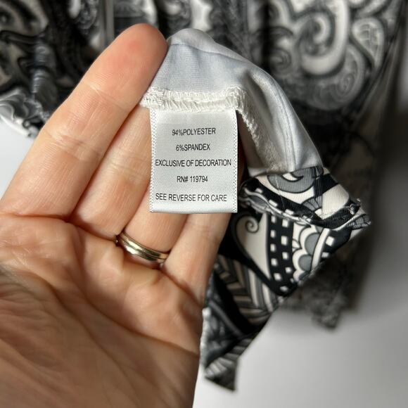 Apt 9 Womens Y2K Fairy Grunge Rhinestone Babydoll Top Size 1X White Flowy Artsy - Picture 9 of 9